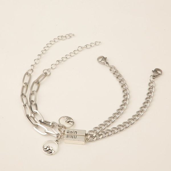 

hainmeng bracelet for men and women, Golden;silver