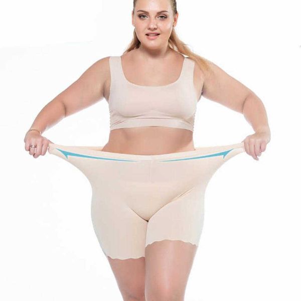 

women's panties plus big size women safety shorts pants soft comfortable cotton boxer seamless high waist thin underwear, Black;white