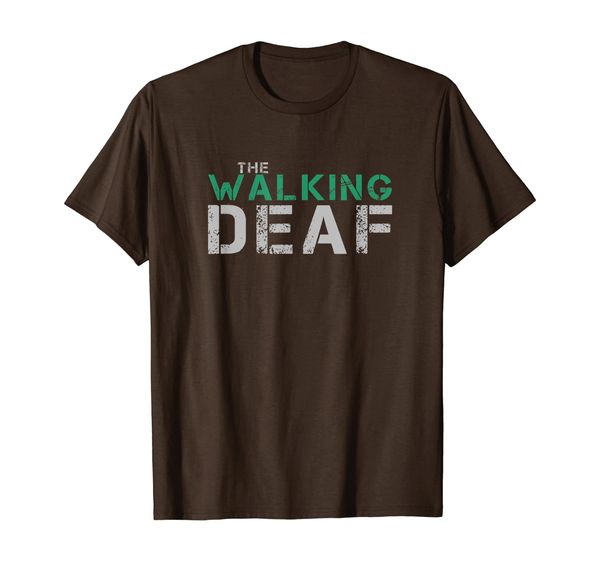 

the walking deaf - i am deaf not stupid a humor quote t-shirt, White;black