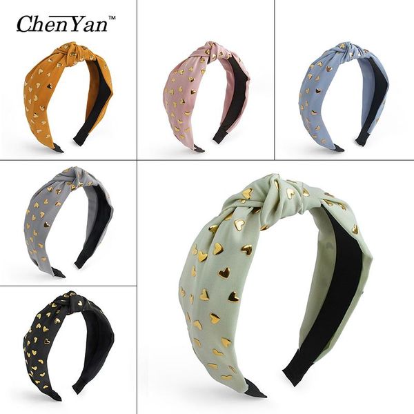 

chen yan fashion lady headband girl cloth cross solid headbands knotted leopard hair band