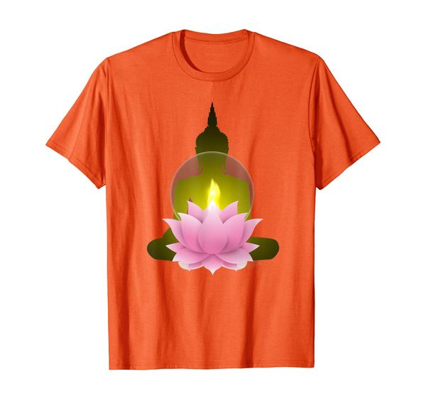 

buddha lotus flower spiritual zen meditation yoga gift shirt, White;black