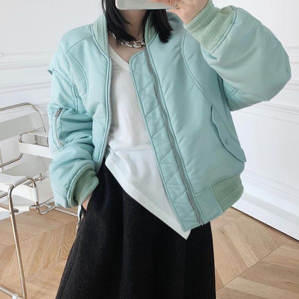 

simple casual women jacket long sleeve zipper fashion lady coat autumn winter new, Black;brown