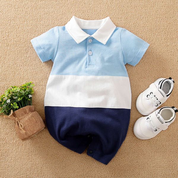 

baby's clothing summer short sleeve born one-piece thin breathable baby boy's going out harbin climbing, White