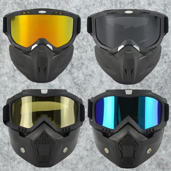 

motorcycle helmets high-quality 3/4 helmet windproof sun glasses, combination mask, off-road goggles, multi-color visor