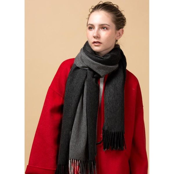 

scarves 330g thicken soft warm large long cashmere scarf shawl wraps for women winter cape pashmina 200x70cm, Blue;gray