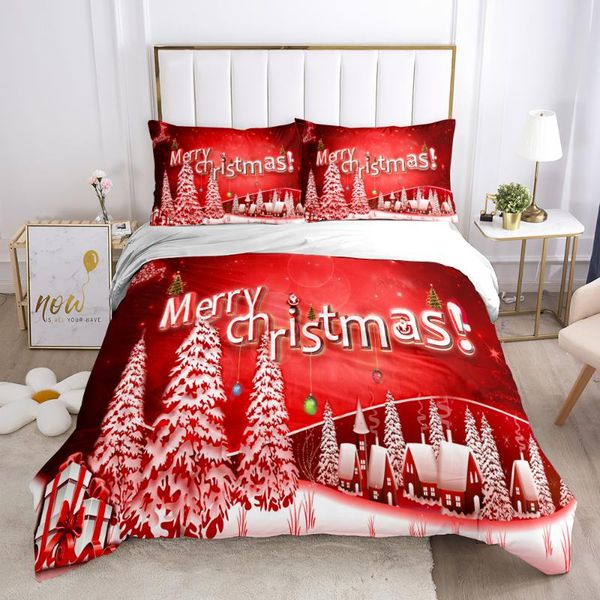 

bedding sets merry christmas bedroom decoration duvet cover cartoon kids set comforter quilt covers 2/3pcs with pillowcase