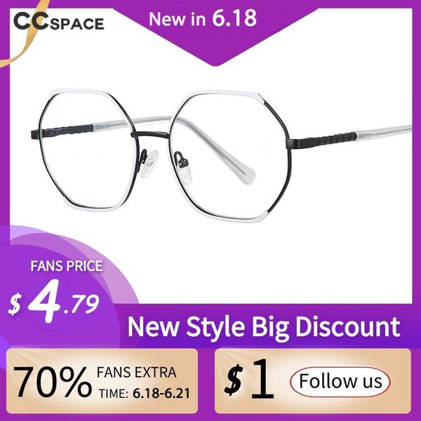 

sunglasses 53083 big size optical glasses anti-blue light lens metal frames men women fashion computer eyeglasses, White;black