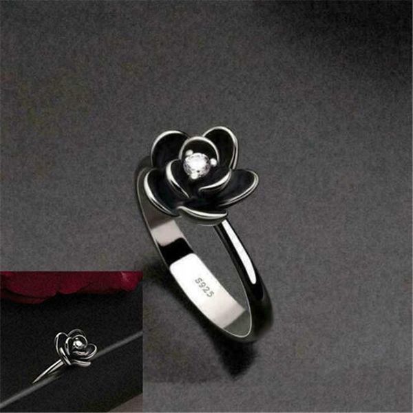 

wedding rings fashion retro exquisite two color flower ring, rose with engagement ring jewelry, Slivery;golden