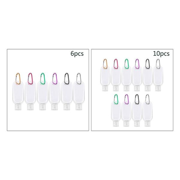 

portable plastic travel empty bottles keychain 2oz/50ml leakproof refillable k1kb