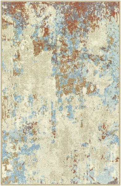 

maples rugs southwestern stone distressed abstract kitchen rugs non skid accent area floor mat [made in usa], 2'6 x 3'10, multi