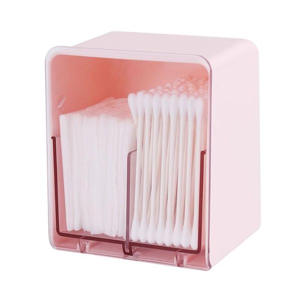 

storage boxes & bins deskswab double containers anti dust with lid home smooth bedroom portable dispenser cotton pads holder transparent