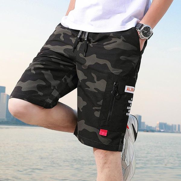 

men's shorts camouflage men casual board clothing running sport short panties for bermuda masculina fitness oversized 5xl, White;black
