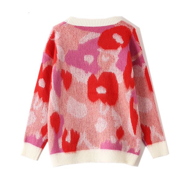 

autumn women's knitted standard printing ugly sweater 3cli, White;black