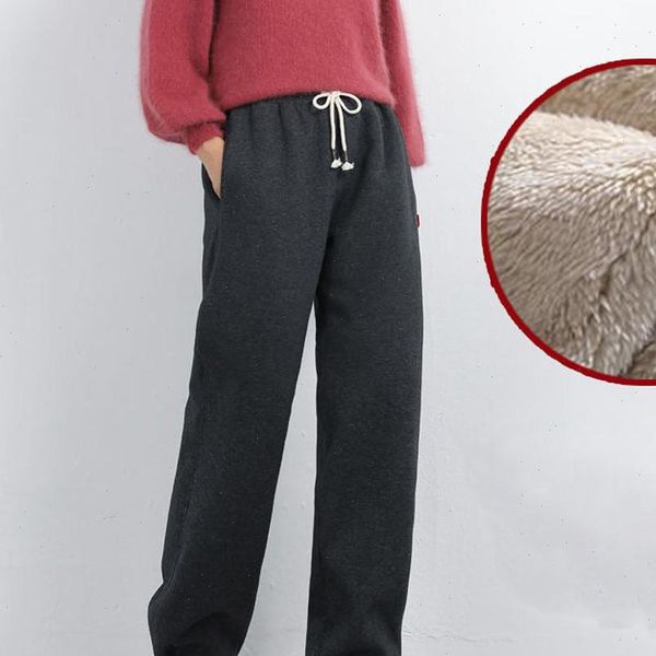 

winter cashmere harem warm pants women 2019 causal trousers women warm thick lambskin cashmere pants women loose pant, Black;white