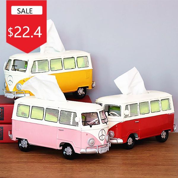 

tissue boxes & napkins retro wrought iron bus car box home living room bedroom deskdining office decoration paper furnishings