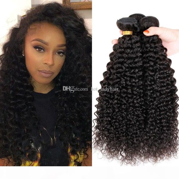

unprocessed raw brazilian hair kinky curly bundles natural color kinky curly hair weave 3pcs lot 10"-30" kinky curly hair extensio, Black