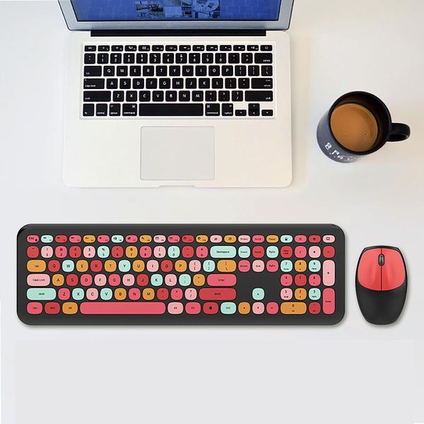 

jelly colour wireless keyboard mouse combos for deskelapnotebook 2.4g wireless number pad pink girl keyboard and mouse