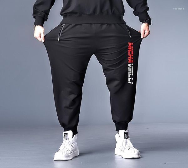 Pantalones de hombre 7XL 6XL 5XL XXXXL Plus Joggers para hombre Cremallera Casual Fitness Ropa deportiva Chándal Pantalones de chándal Pantalones Black Gyms Jogger1