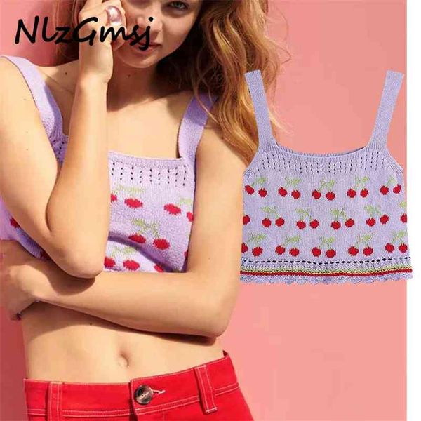 

sweater women sweet fashion cropped tank ladies vintage knitted sweaters female summer chic crop 05 210628, White