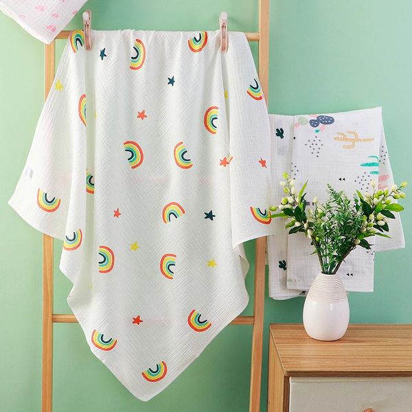 

blankets & swaddling 2021 spring summer pure cotton baby blanket born tulle bag burping cloth towel scarf products