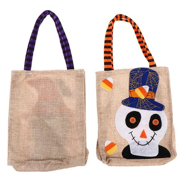 

gift wrap 1 pcs halloween linen trick or treat bag high-quality candy