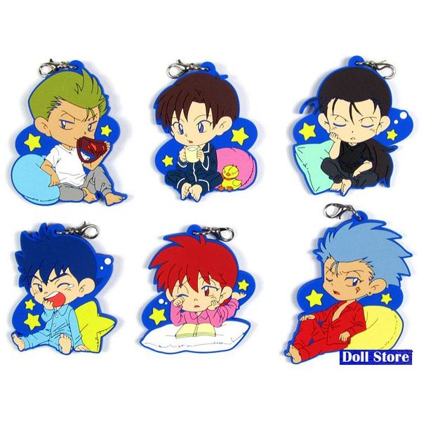 

keychains let's go original japanese anime figure rubber mobile phone charms/key chain/strap d286, Silver