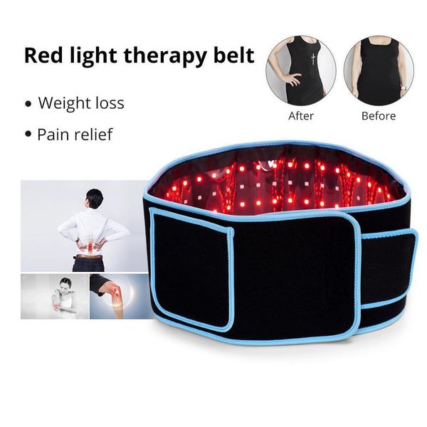 

safety portable led slimming waist belts red light infrared therapy belt pain relief lipolysis body shaping sculpting 660nm 850nm lipo laser