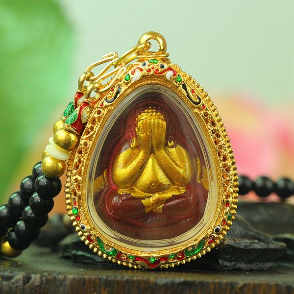 

southeast asia thailand temple greco buddhist efficacious talisman exorcise evil spirits good luck buddha card pendant amuletdio chan contac, Silver