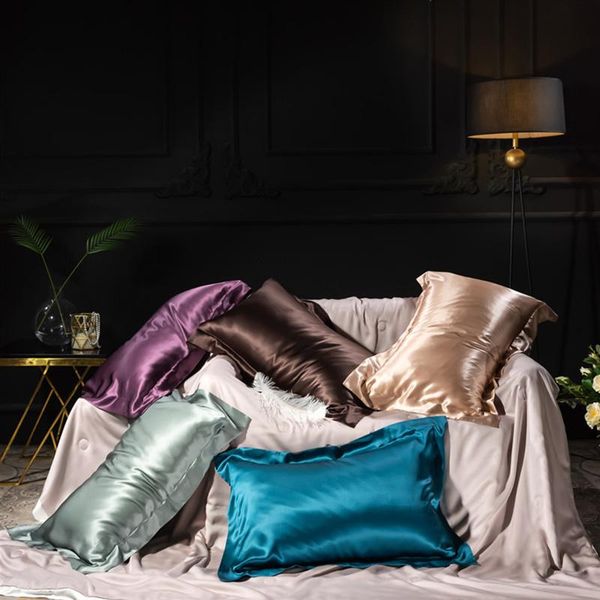 

pillow case solid fashion morden art quality supplier direct mulbery silk pillowcase