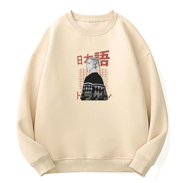 

women's hoodies & sweatshirts tokyo revengers funny japanese manga hoodie female plus size o-neck kawaii vintage winter clothes women, Black