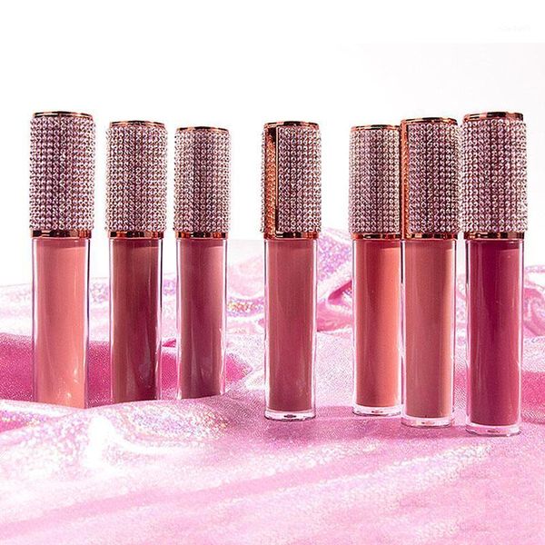 

storage bottles & jars 6ml rose gold diamond lip gloss tubes round clear plastic empty bottle eyeshadow brush filling container lipstick tub
