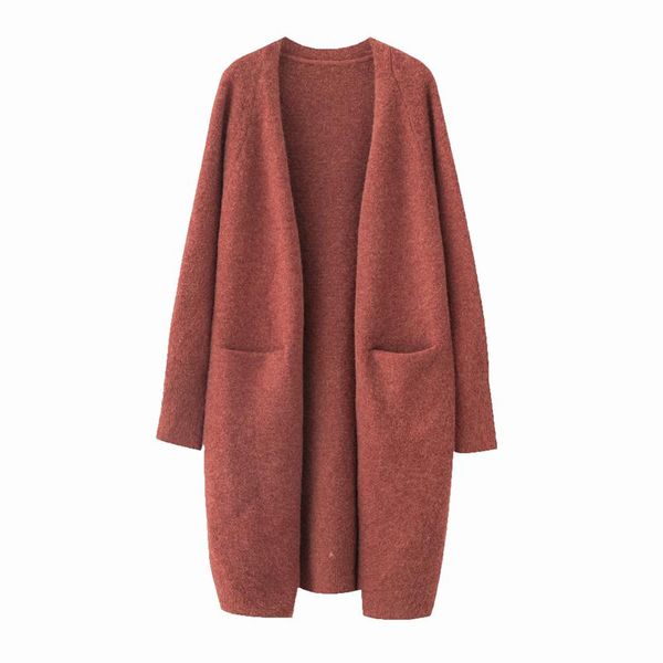 

women's knits & tees 2021 long sweater cardigans jacket coat women, White