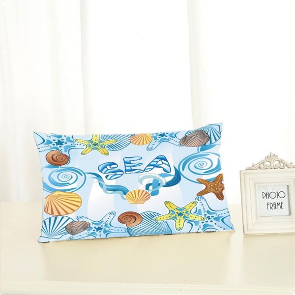 

pillow case starfish polyester cushion cover throw sea world sofa pillows home decoration
