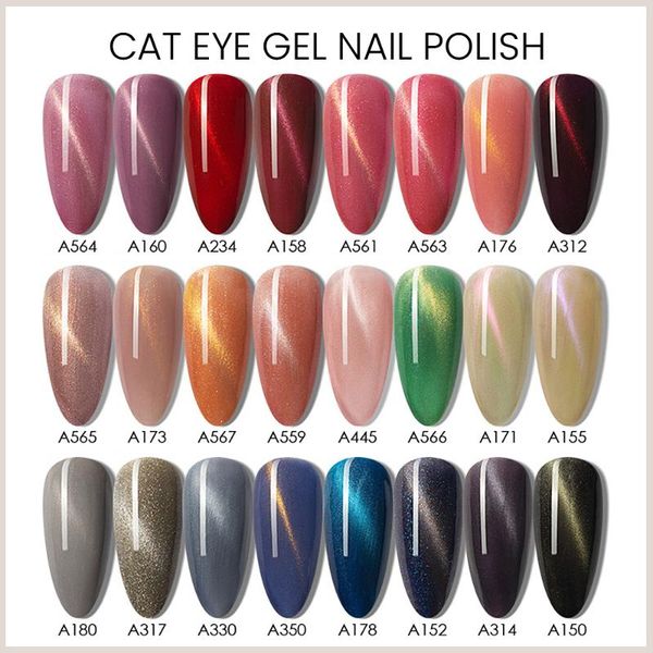 

nail gel maychao 7.3ml magnetic cat eyes polish soak off uv led shimmer lacquers shiny beauty varnishes, Red;pink