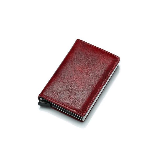 

bycobecy antitheft men business creditcard holder blocking rfid wallet leather security information aluminum met qylekf