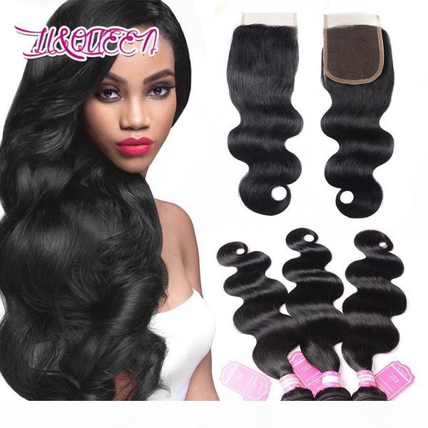 

brazilian body wave hair bundles with closure body wave brazilian virgin hair bundles human hair extensions natural color, Black;brown