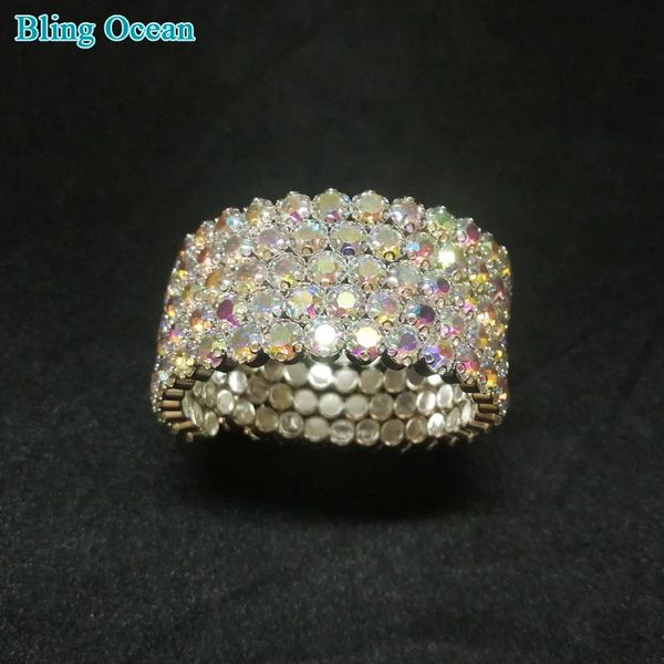 

bangle rhinestones bracelets ab crystal stretch bracelet wristband elastic wedding bridal jewelry bikini competition jb123, Black