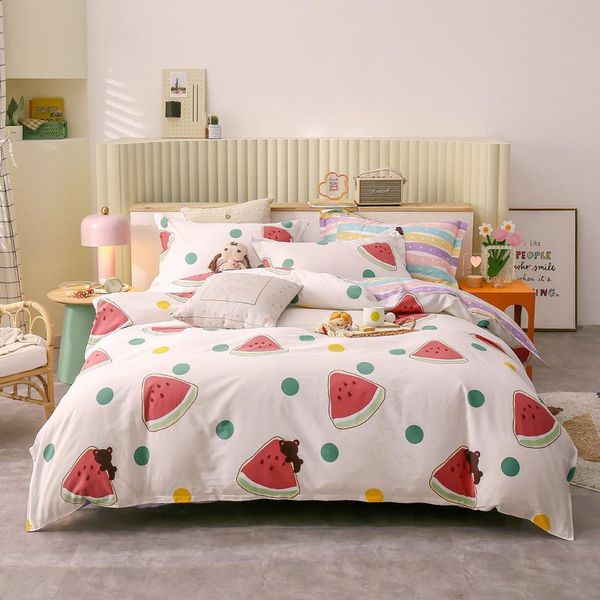 

bedding sets watermelon set fashion double design skin-friend cotton fabric quilt cover sheet pillowcases enjoy soft night oceania