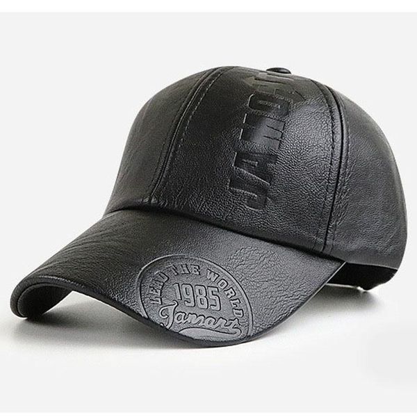 

caps & hats winter cap pu leather baseball men snapback hat casquette gorras para hombre mens trucker, Yellow