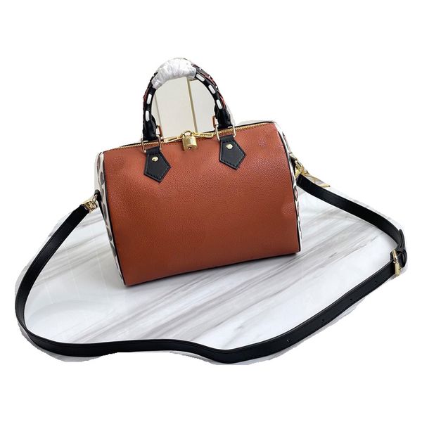 

designer ladies totes hand-held leather luxury goods classic fashion brand one-shoulder zipper handbag 25-19-15cm n58524