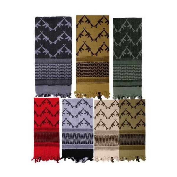 

cycling caps & masks tactical arab desert keffiyeh scarf veil cover thickscarf special forces hunting camping headscarf, Black