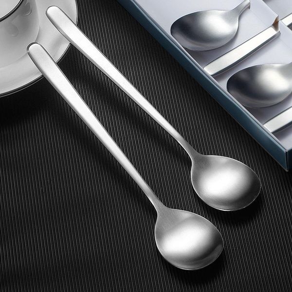 

spoons thick korean stainless steel spoon children long handle soup