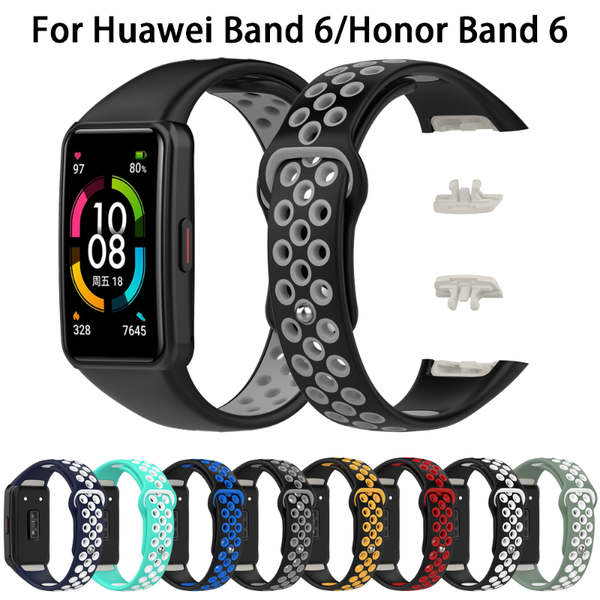 

watch bands for huawei honor band 6 strap smart wristband replacement belt bracelet silicone wrist accessories, Black;brown