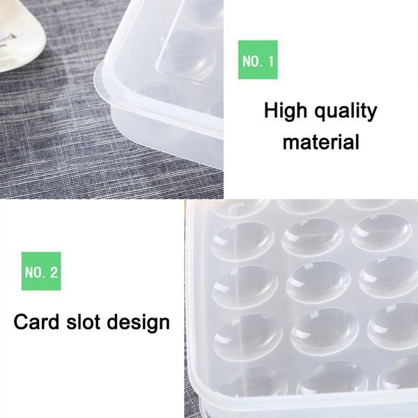 

storage bottles & jars 30 grid egg box large capacity stackable food container for refrigerator mf