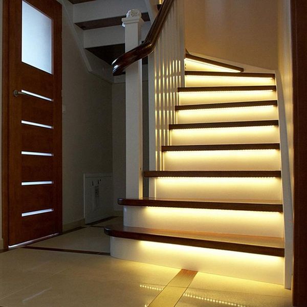 

wall lamps 3m 2m 1m led smart stair light under bed pir sensor detector control intelligent lamp cupboard wardrobe kitchen