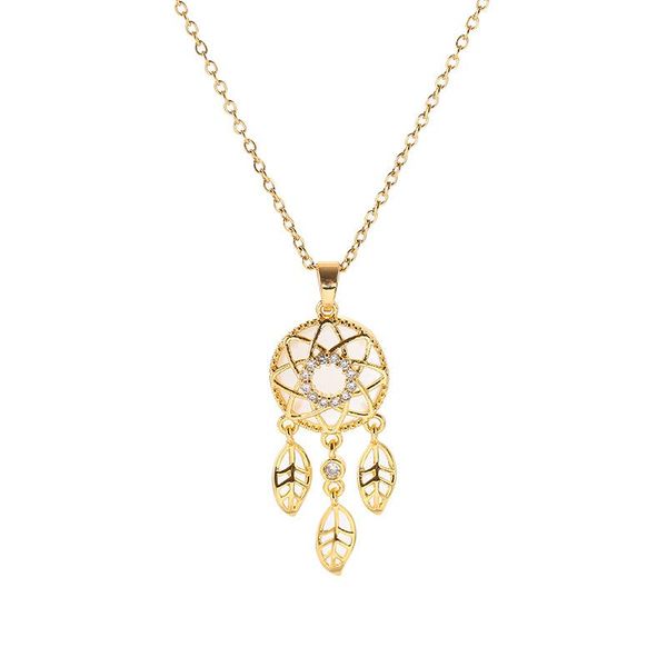 

chains titanium steel necklace female ins simple 18k pendant clavicle chain dream catcher light luxury niche jewelry, Silver