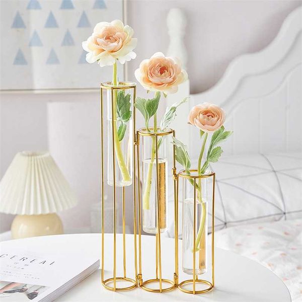 

glass vase hydroponic home decoration accessories flower vases glass plant holder flower arrangements metal vases wedding decor 211111