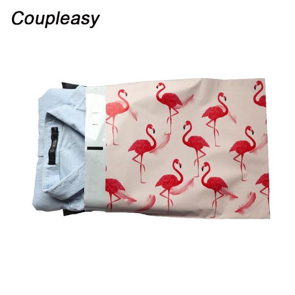 

5pcs/lot flamingo printed poly mailer plastic shipping bags waterproof mailing bags self seal courier new material post bag