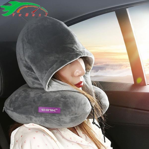 

seat cushions 2021 car rest u-shaped pillow with storage bag travel hood pad office aircraft headrest neck support soft