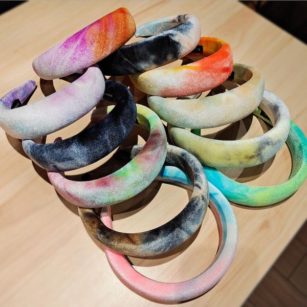 

girls hair sticks fashion designer velvet sponge headband watercolor headbands hair accessories for women designer head bands, Silver